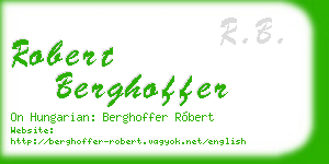 robert berghoffer business card
