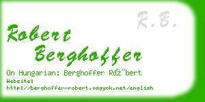 robert berghoffer business card